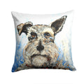 Schnauzer Whiter Beard Decorative Throw Pillow 14x14 Indoor Outdoor Accent Cushion, Fabric Cover with Insert for Sofa, Bed, Porch & Living Room