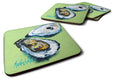Two Shells Oyster Foam Coasters Set of 4 Cup Coasters for Indoor Outdoor, Tabletop Protection, Anti Slip, Mouse pad Material