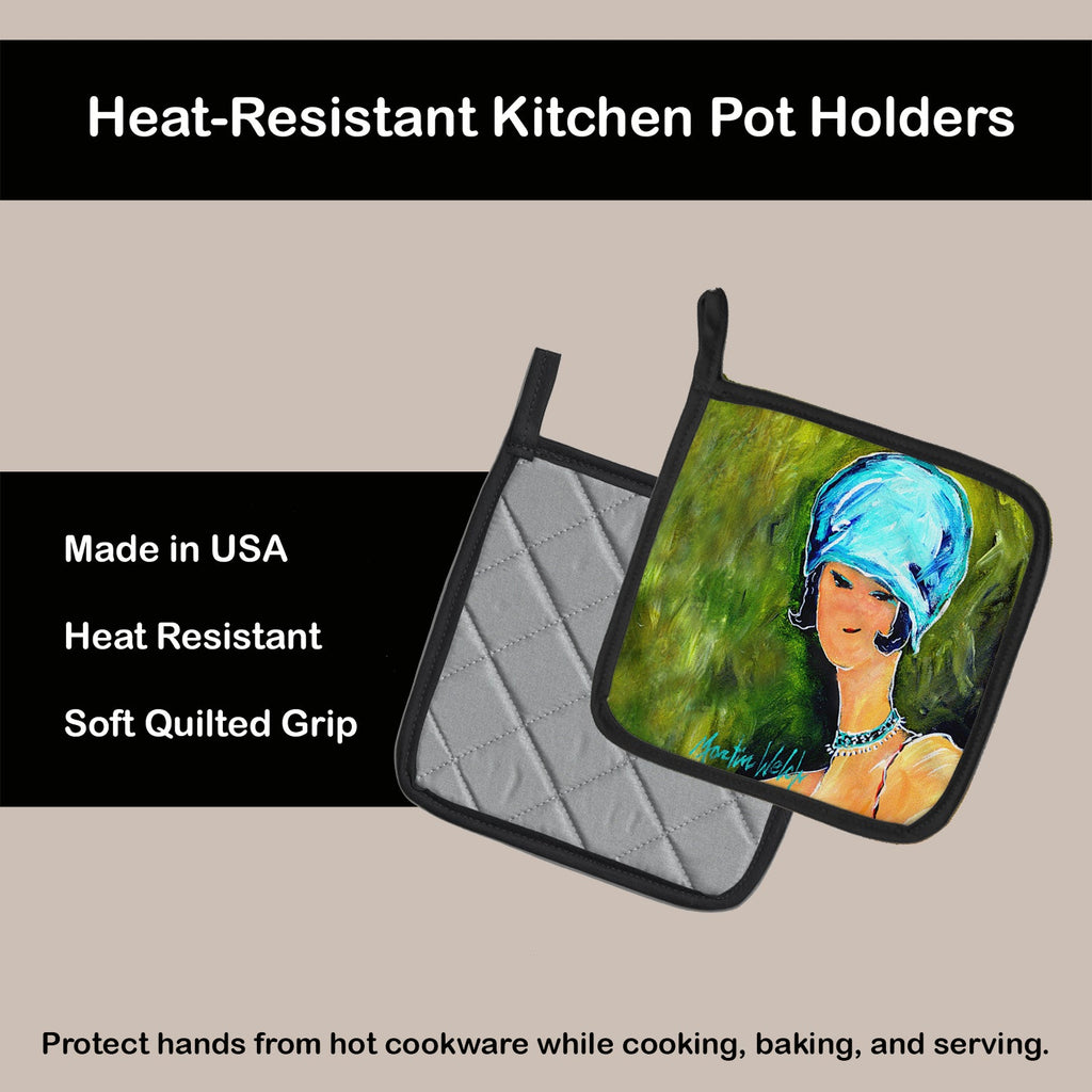 Young Voncile Still in High School Pot Holder Set of 2 Heat Resistant Quilted Hot Pads 7.5 x 7.5 Inch, Insulated Kitchen Trivets for Cooking & Baking