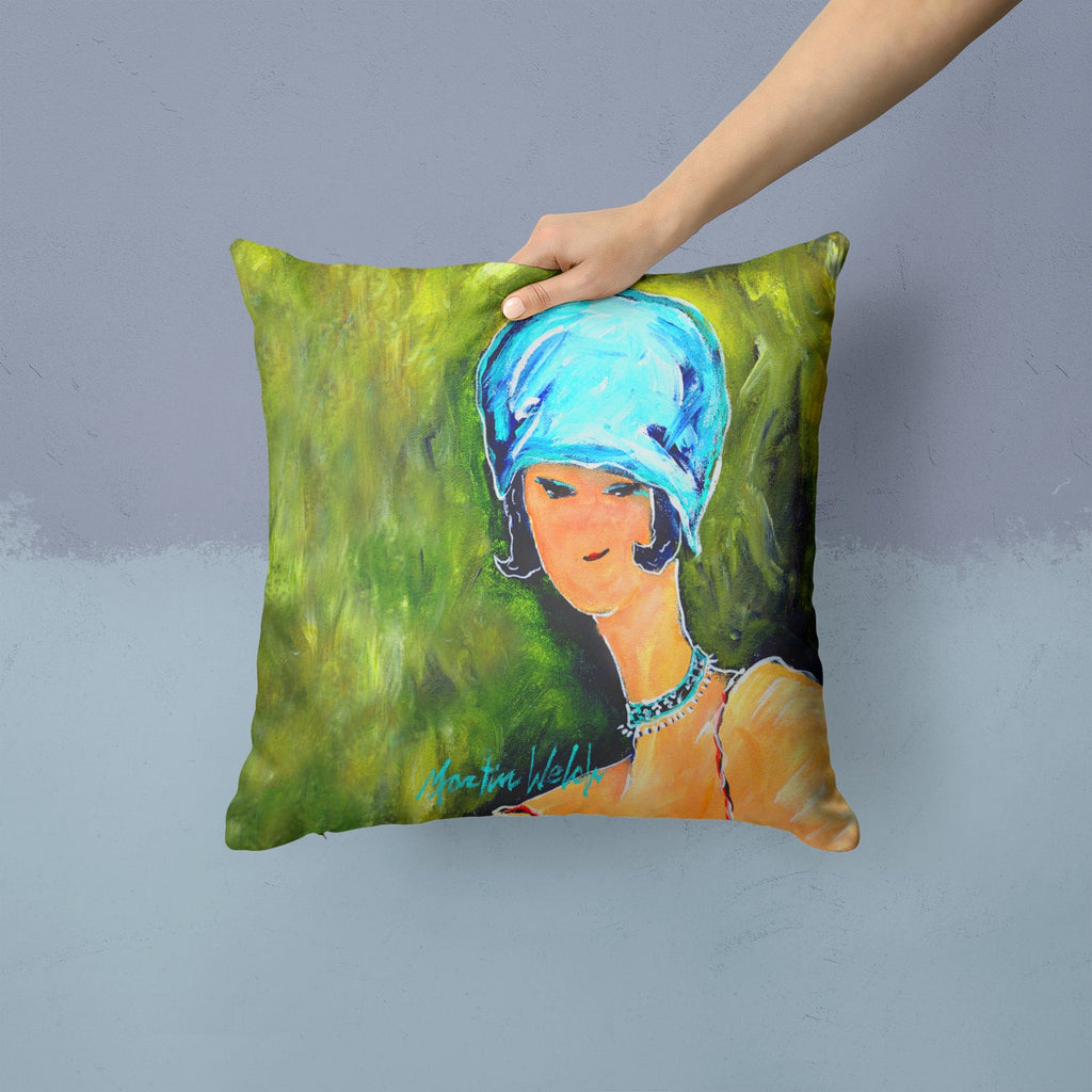 Young Voncile Still in High School Decorative Throw Pillow 14x14 Indoor Outdoor Accent Cushion, Fabric Cover with Insert for Sofa, Bed, Porch & Living Room