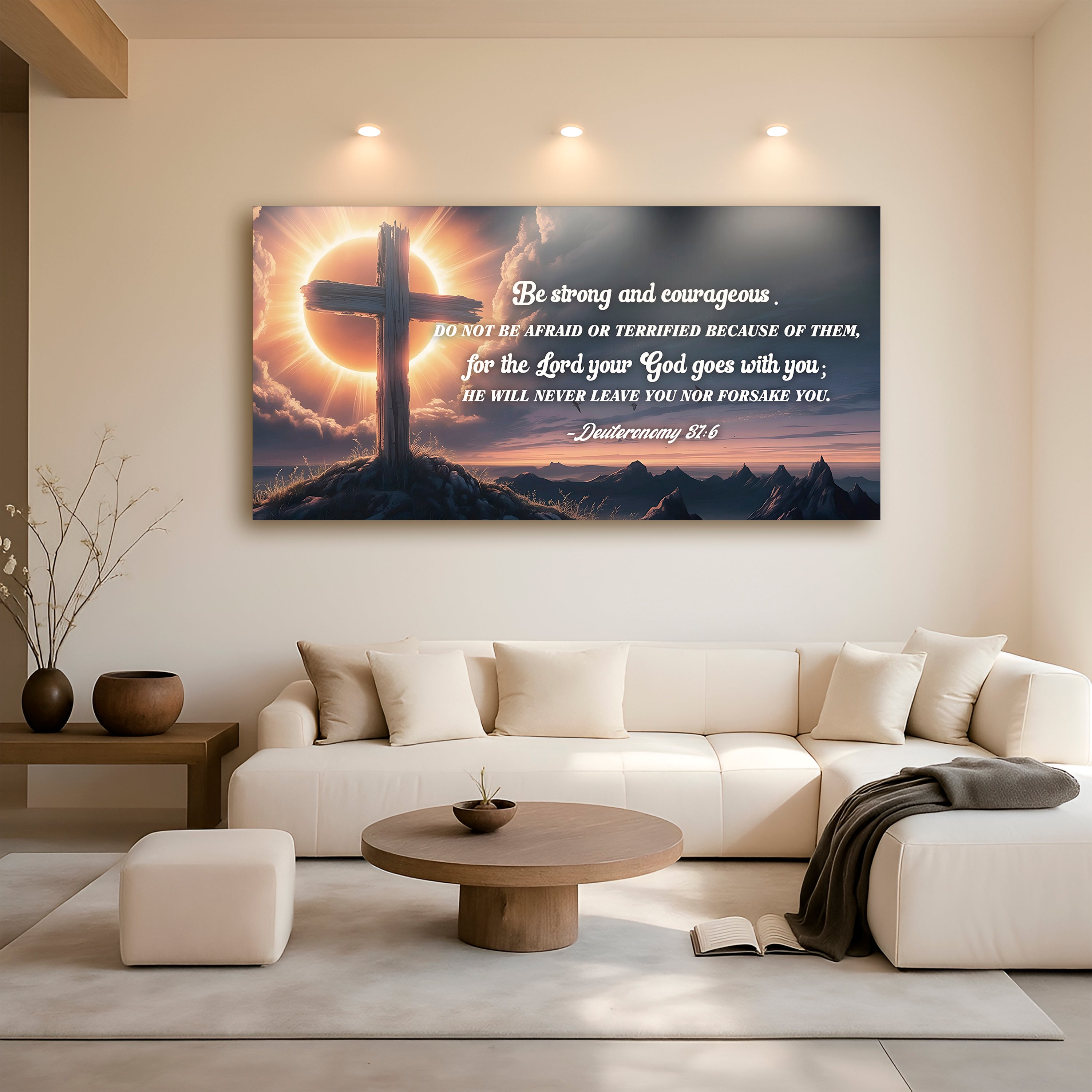 Deuteronomy 31:6 - He Will Never Leave Nor Forsake You Faith Sign