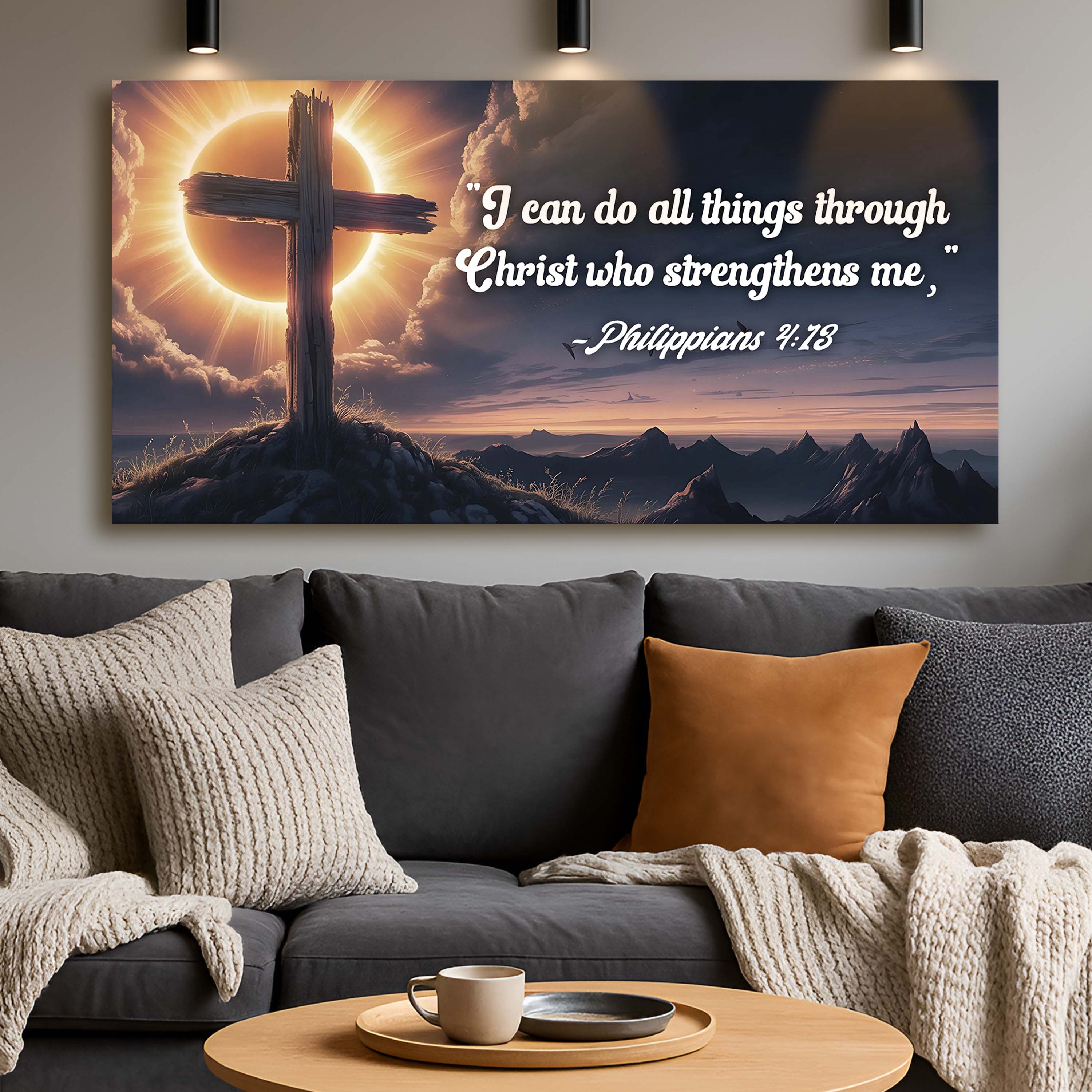 Philippians 4:13 - I Can Do All Things Through Christ Faith Sign