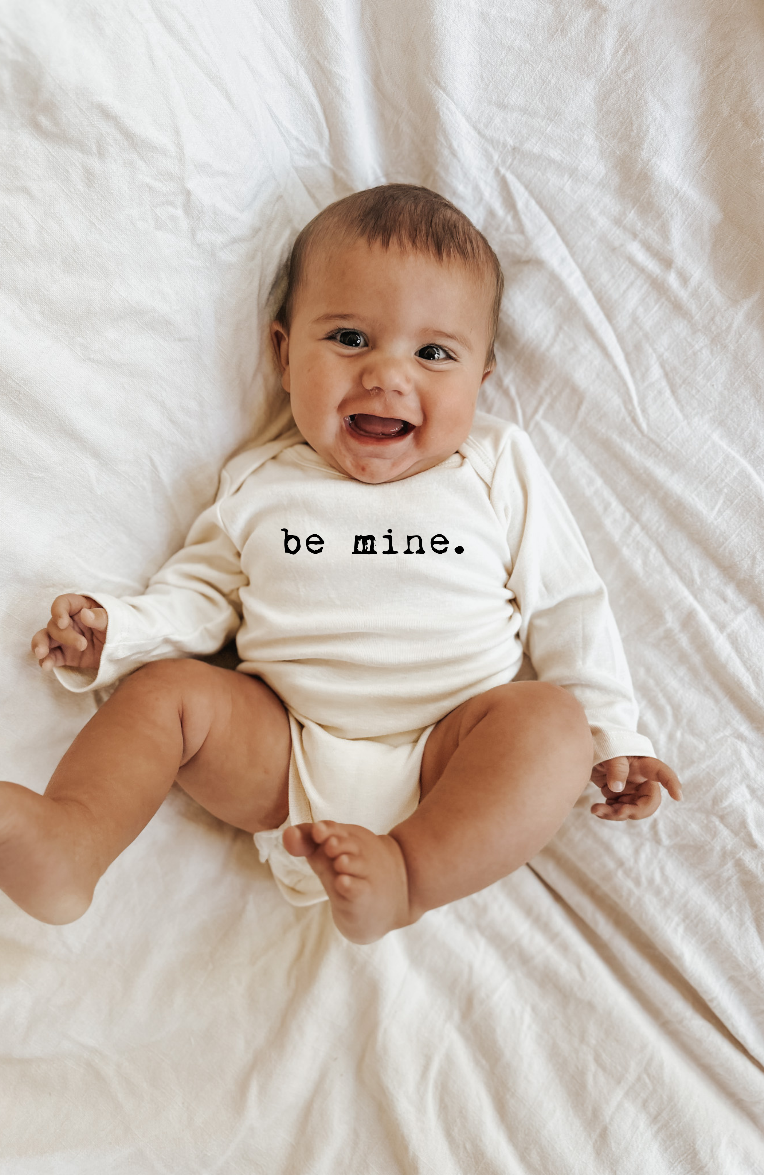 Be Mine Organic Baby Bodysuit Long Sleeve