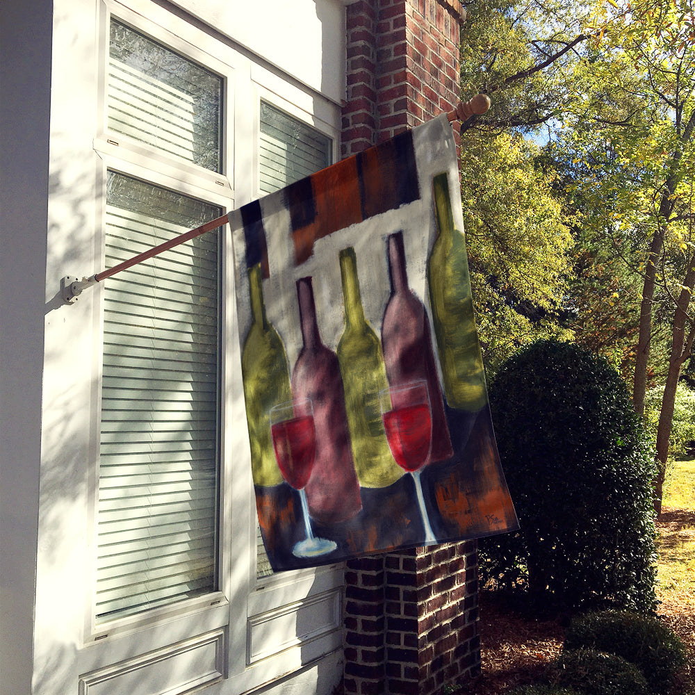 Red Wine by Petrina Sutton House Flag 28x40 Porch Sleeve Pole Decorative Outside Yard Banner Artwork Wall Hanging, Polyester