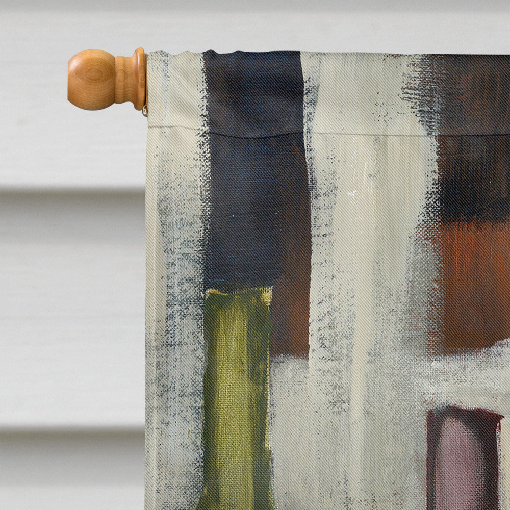 Red Wine by Petrina Sutton House Flag 28x40 Porch Sleeve Pole Decorative Outside Yard Banner Artwork Wall Hanging, Polyester