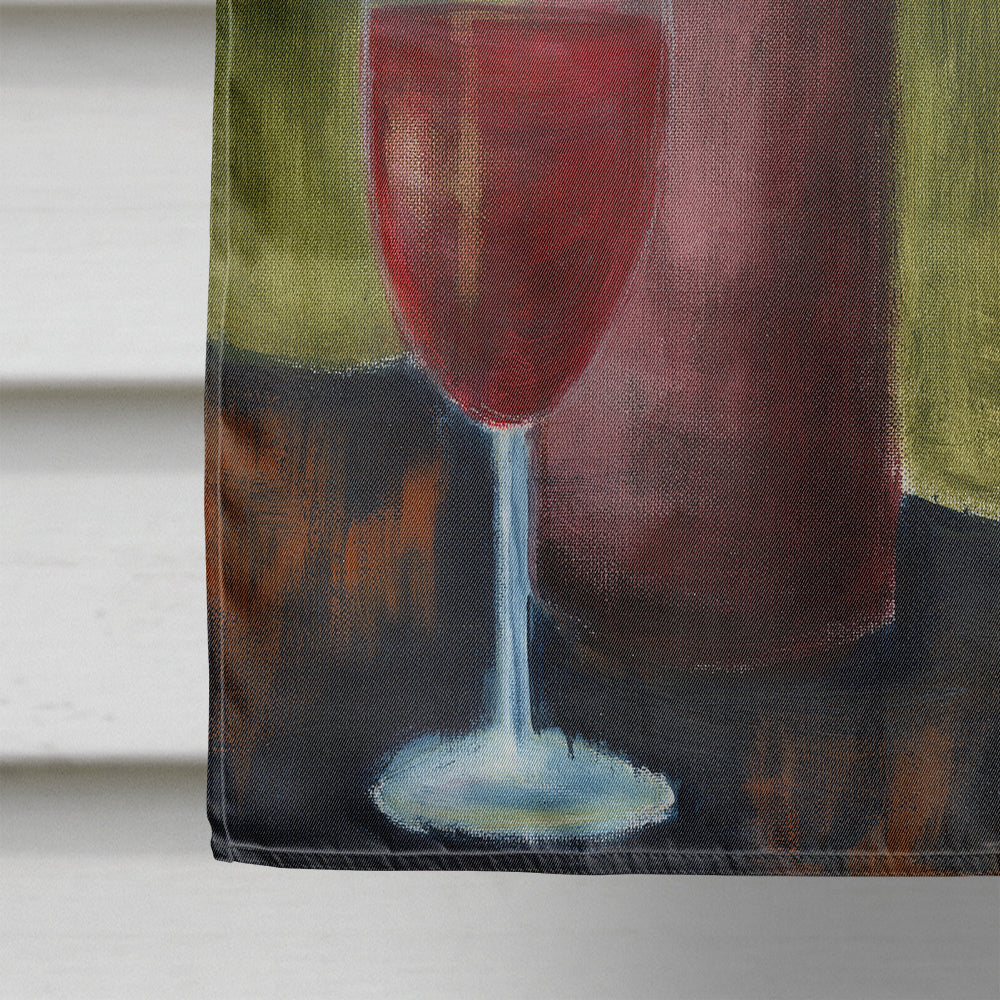 Red Wine by Petrina Sutton House Flag 28x40 Porch Sleeve Pole Decorative Outside Yard Banner Artwork Wall Hanging, Polyester