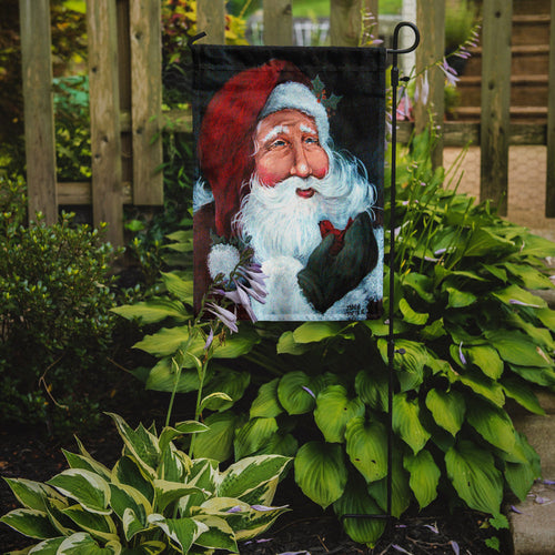 A Little Bird Told Me Santa Claus Garden Flag Mailbox Decorative Yard Banner Outside Patio Artwork for Flower Beds, Garden Size, Multicolor