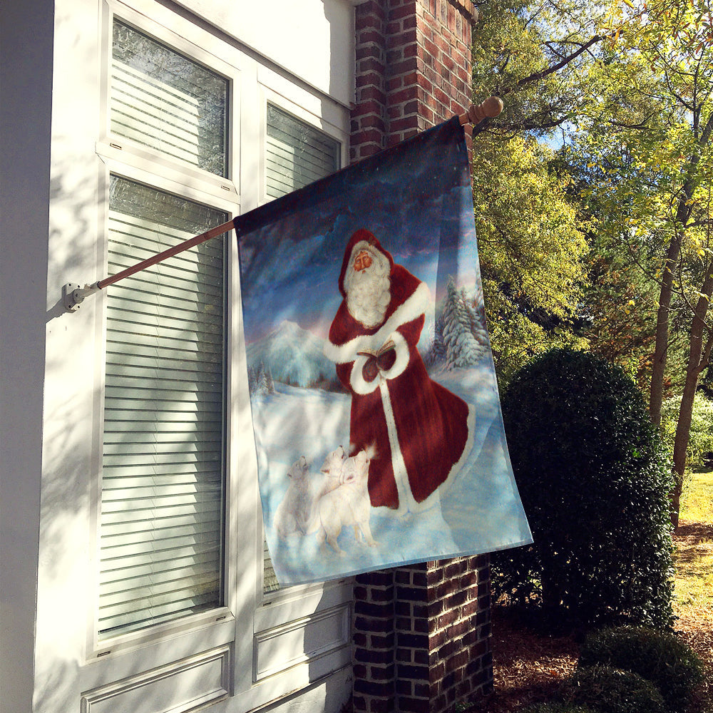 A Spirit of Harmony Santa Claus House Flag 28x40 Porch Sleeve Pole Decorative Outside Yard Banner Artwork Wall Hanging, Polyester