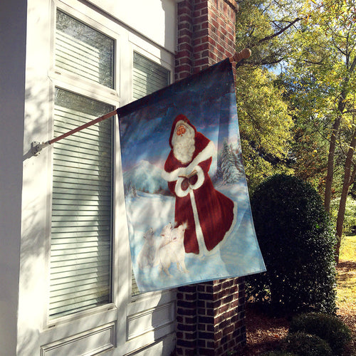 A Spirit of Harmony Santa Claus House Flag 28x40 Porch Sleeve Pole Decorative Outside Yard Banner Artwork Wall Hanging, Polyester