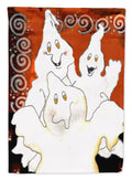 Ghostly Crew Halloween House Flag 28x40 Porch Sleeve Pole Decorative Outside Yard Banner Artwork Wall Hanging, Polyester