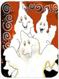 Ghostly Crew Halloween Cutting Board Tempered Glass Kitchen Cutting Surface, Heat Resistant Chopping, Non-Slip Feet, Food Prep & Serving