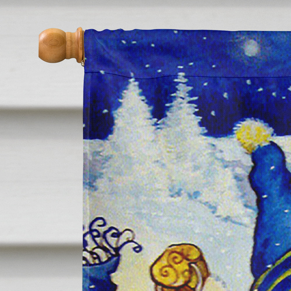 Follow Me Snowman House Flag 28x40 Porch Sleeve Pole Decorative Outside Yard Banner Artwork Wall Hanging, Polyester