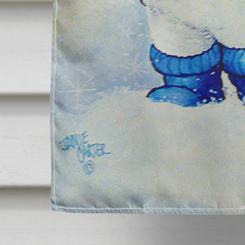 Follow Me Snowman House Flag 28x40 Porch Sleeve Pole Decorative Outside Yard Banner Artwork Wall Hanging, Polyester