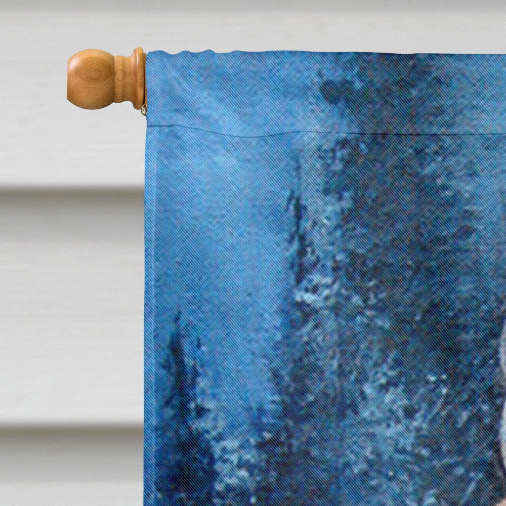 Hello Winter Friends Snowman House Flag 28x40 Porch Sleeve Pole Decorative Outside Yard Banner Artwork Wall Hanging, Polyester