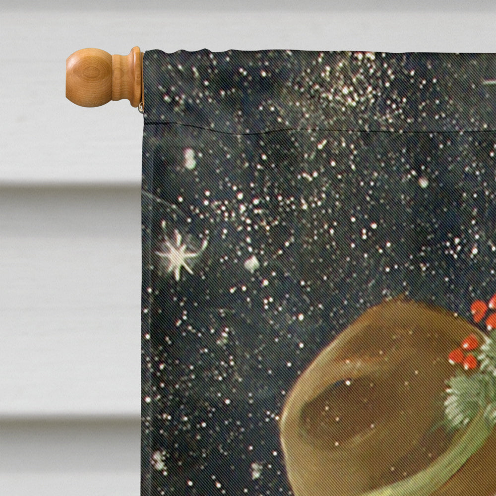 Love at Christmas Snowman House Flag 28x40 Porch Sleeve Pole Decorative Outside Yard Banner Artwork Wall Hanging, Polyester