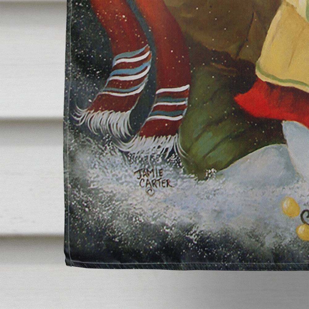 Love at Christmas Snowman House Flag 28x40 Porch Sleeve Pole Decorative Outside Yard Banner Artwork Wall Hanging, Polyester