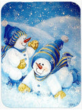 Snow babies At Play Snowman Cutting Board Tempered Glass Kitchen Cutting Surface, Heat Resistant Chopping, Non-Slip Feet, Food Prep & Serving