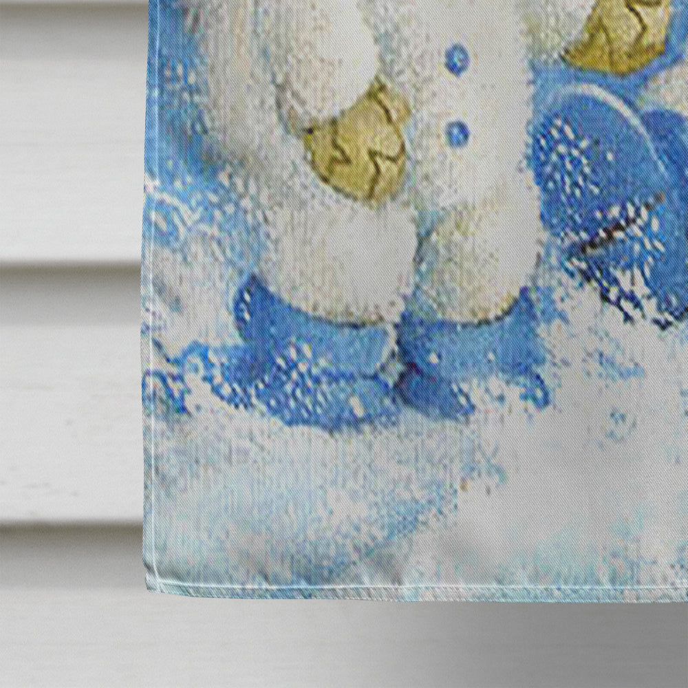 Snowflakes At Play Snowman House Flag 28x40 Porch Sleeve Pole Decorative Outside Yard Banner Artwork Wall Hanging, Polyester