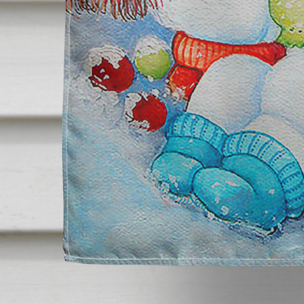 The Teens Celebrate Snowman House Flag 28x40 Porch Sleeve Pole Decorative Outside Yard Banner Artwork Wall Hanging, Polyester