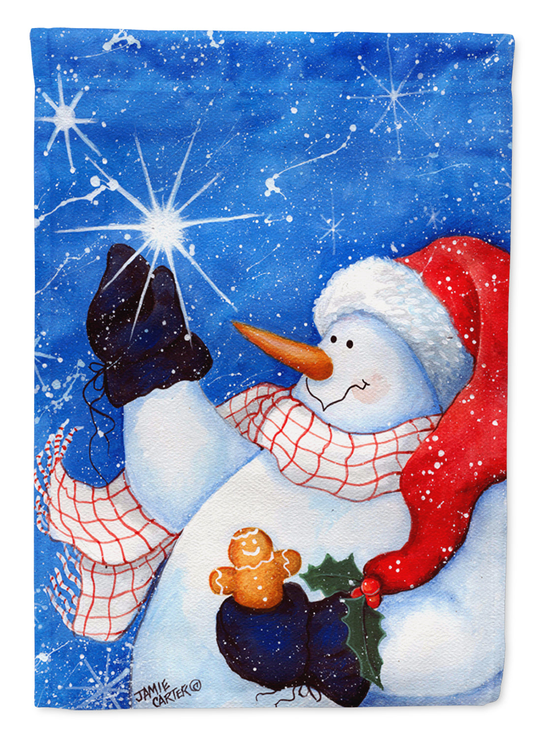 This Ones for You Snowman House Flag 28x40 Porch Sleeve Pole Decorative Outside Yard Banner Artwork Wall Hanging, Polyester