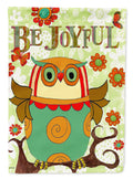 Be Joyful Owl House Flag 28x40 Porch Sleeve Pole Decorative Outside Yard Banner Artwork Wall Hanging, Polyester