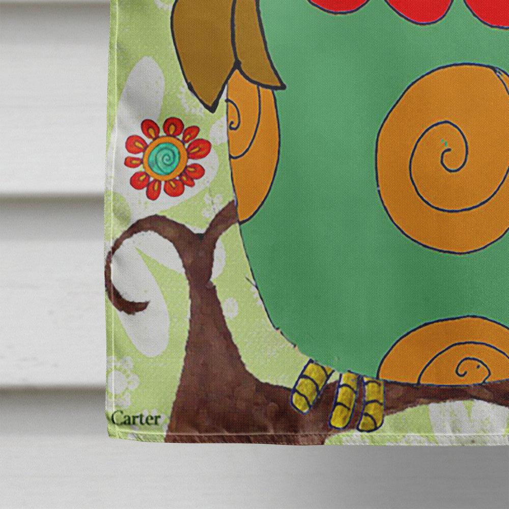 Be Joyful Owl House Flag 28x40 Porch Sleeve Pole Decorative Outside Yard Banner Artwork Wall Hanging, Polyester
