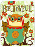 Be Joyful Owl Cutting Board Tempered Glass Kitchen Cutting Surface, Heat Resistant Chopping, Non-Slip Feet, Food Prep & Serving