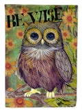Be Wise Owl House Flag 28x40 Porch Sleeve Pole Decorative Outside Yard Banner Artwork Wall Hanging, Polyester