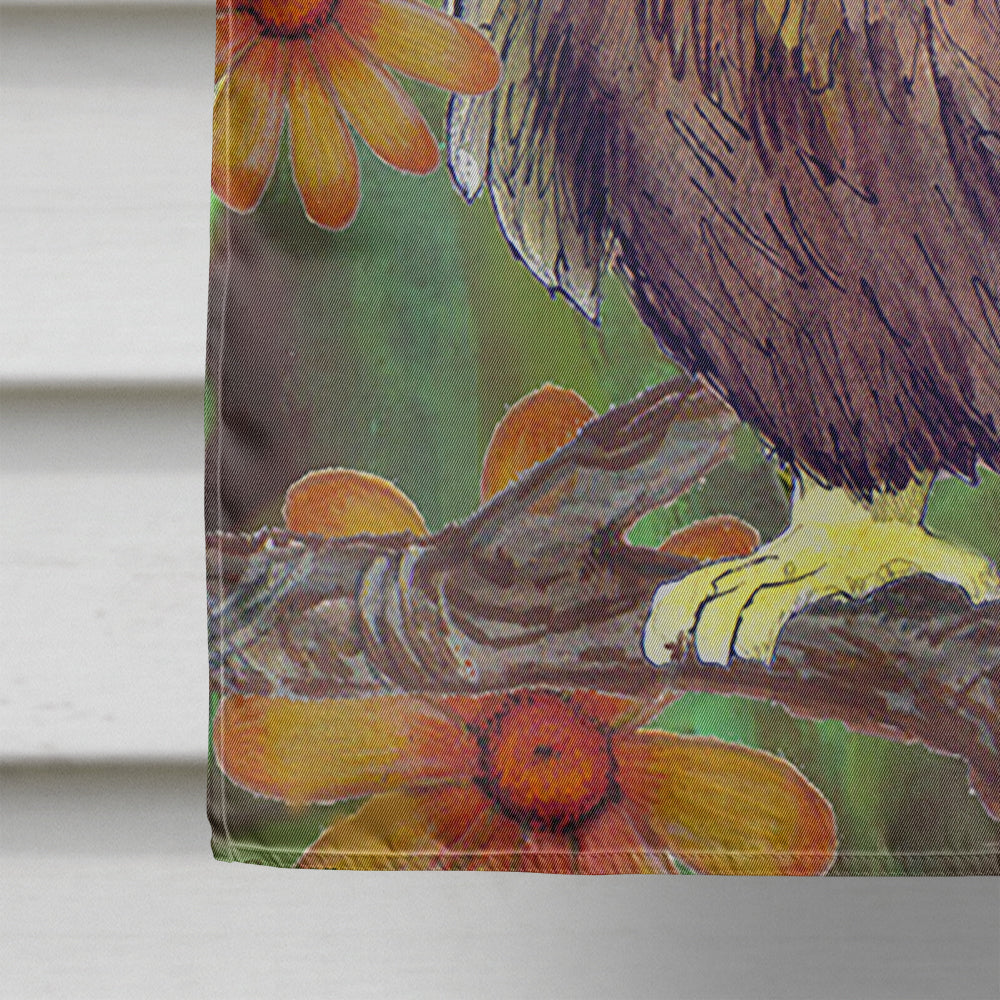 Be Wise Owl House Flag 28x40 Porch Sleeve Pole Decorative Outside Yard Banner Artwork Wall Hanging, Polyester