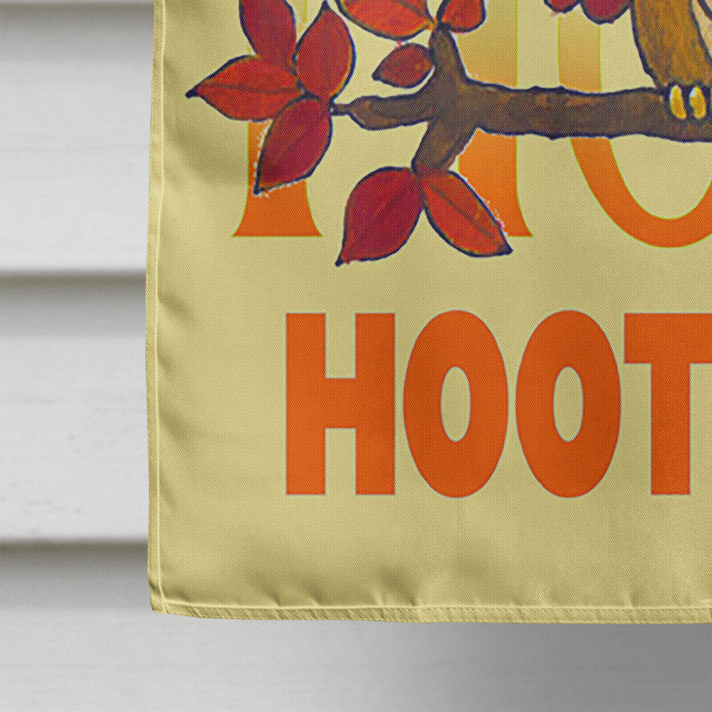 Hooray Hoot Hoot Owl House Flag 28x40 Porch Sleeve Pole Decorative Outside Yard Banner Artwork Wall Hanging, Polyester