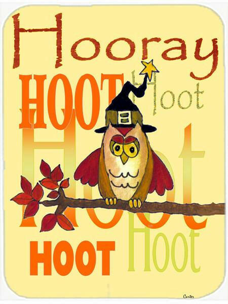 Hooray Hoot Hoot Owl Cutting Board Tempered Glass Kitchen Cutting Surface, Heat Resistant Chopping, Non-Slip Feet, Food Prep & Serving
