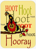 Hoot Hoot Hooray Owl Cutting Board Tempered Glass Kitchen Cutting Surface, Heat Resistant Chopping, Non-Slip Feet, Food Prep & Serving
