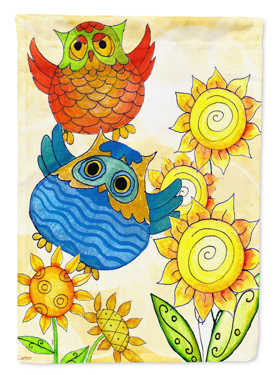 Celebrate Owl House Flag 28x40 Porch Sleeve Pole Decorative Outside Yard Banner Artwork Wall Hanging, Polyester