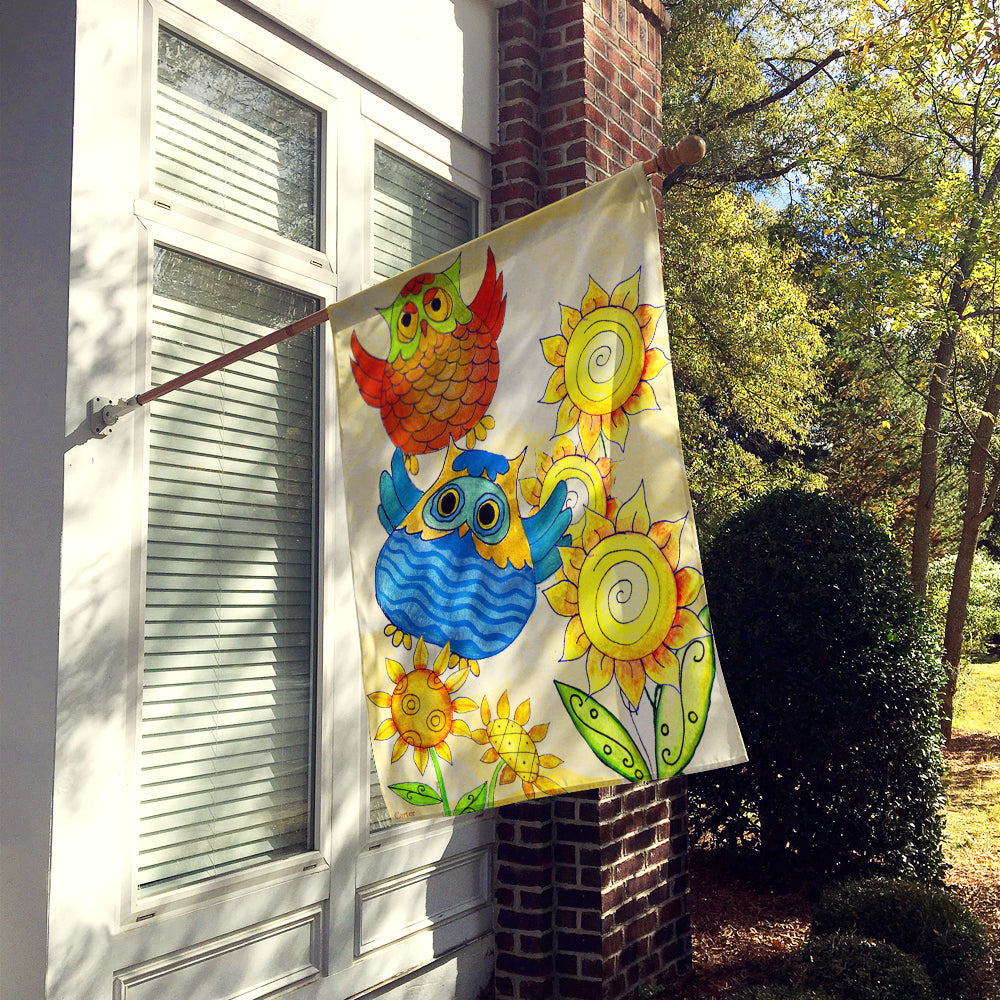Celebrate Owl House Flag 28x40 Porch Sleeve Pole Decorative Outside Yard Banner Artwork Wall Hanging, Polyester