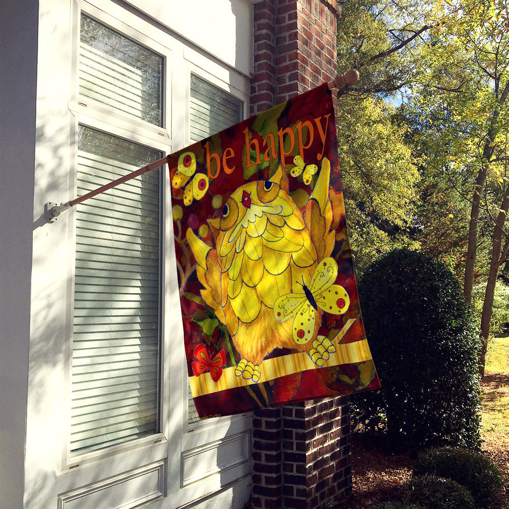 Happy Happy Day Owl House Flag 28x40 Porch Sleeve Pole Decorative Outside Yard Banner Artwork Wall Hanging, Polyester