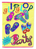 Bring your Own Filp Flops House Flag 28x40 Porch Sleeve Pole Decorative Outside Yard Banner Artwork Wall Hanging, Polyester