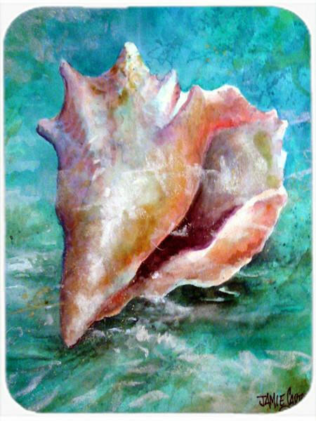 The Jewel of the Sea Shell Cutting Board Tempered Glass Kitchen Cutting Surface, Heat Resistant Chopping, Non-Slip Feet, Food Prep & Serving