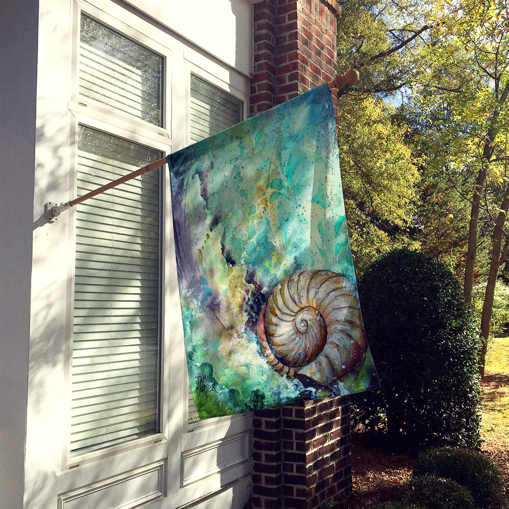 The Treasure of the Surf Shell House Flag 28x40 Porch Sleeve Pole Decorative Outside Yard Banner Artwork Wall Hanging, Polyester