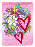 True Love Bouquet Valentine's Day House Flag 28x40 Porch Sleeve Pole Decorative Outside Yard Banner Artwork Wall Hanging, Polyester