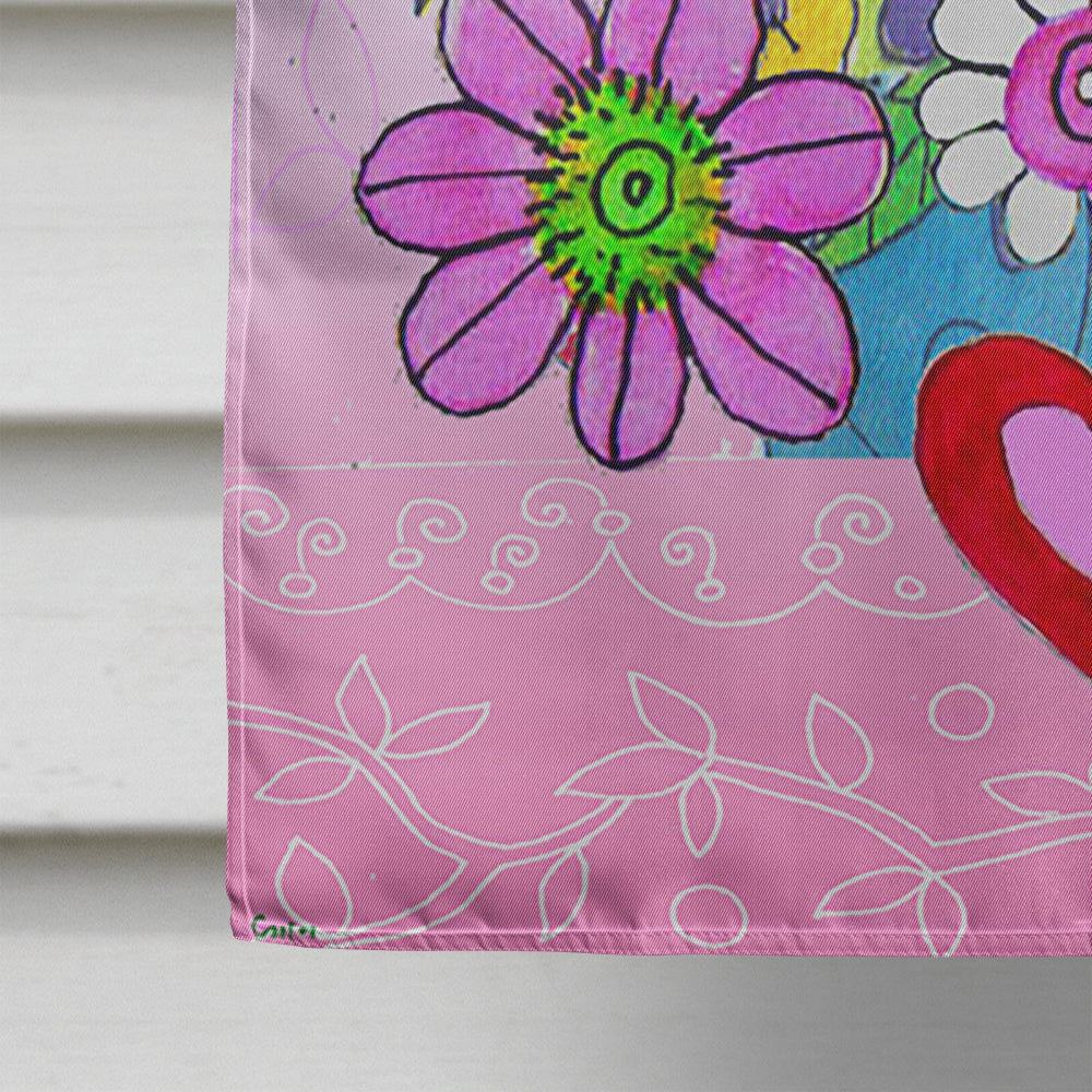 True Love Bouquet Valentine's Day House Flag 28x40 Porch Sleeve Pole Decorative Outside Yard Banner Artwork Wall Hanging, Polyester