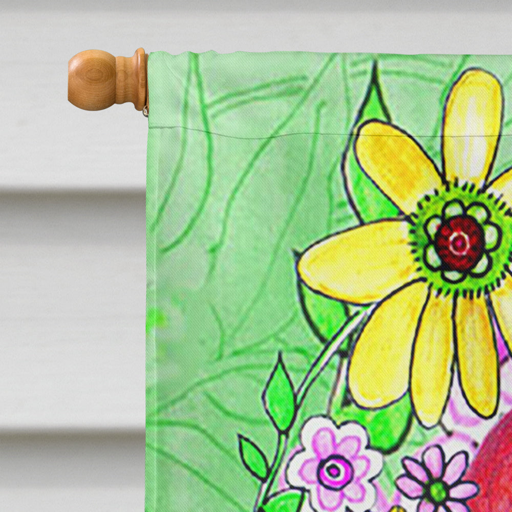 Smile Valentine's Day House Flag 28x40 Porch Sleeve Pole Decorative Outside Yard Banner Artwork Wall Hanging, Polyester