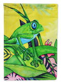 Summer Daze Frog House Flag 28x40 Porch Sleeve Pole Decorative Outside Yard Banner Artwork Wall Hanging, Polyester