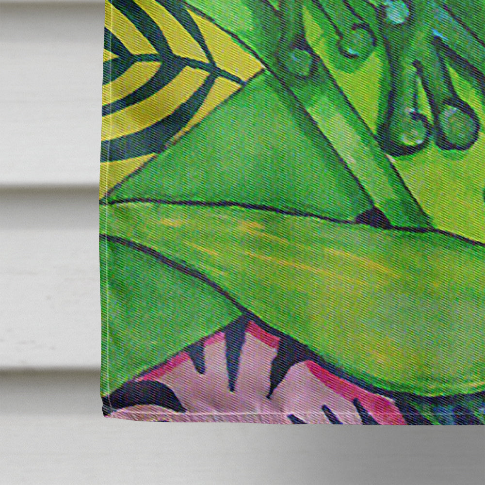 Summer Daze Frog House Flag 28x40 Porch Sleeve Pole Decorative Outside Yard Banner Artwork Wall Hanging, Polyester