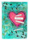 Heartfelt Wish Valentine's Day House Flag 28x40 Porch Sleeve Pole Decorative Outside Yard Banner Artwork Wall Hanging, Polyester