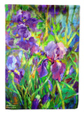 Iris by the Well House Flag 28x40 Porch Sleeve Pole Decorative Outside Yard Banner Artwork Wall Hanging, Polyester