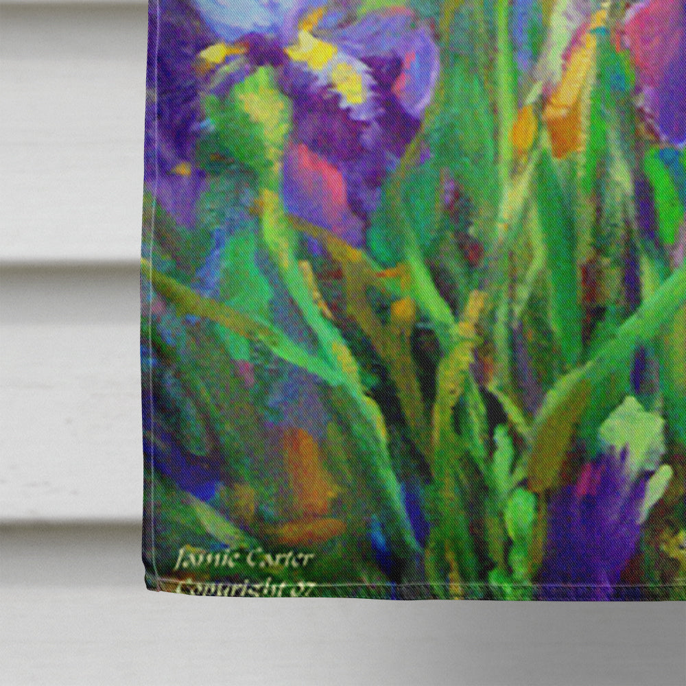 Iris by the Well House Flag 28x40 Porch Sleeve Pole Decorative Outside Yard Banner Artwork Wall Hanging, Polyester