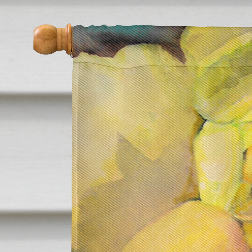 Yellow Roses House Flag 28x40 Porch Sleeve Pole Decorative Outside Yard Banner Artwork Wall Hanging, Polyester