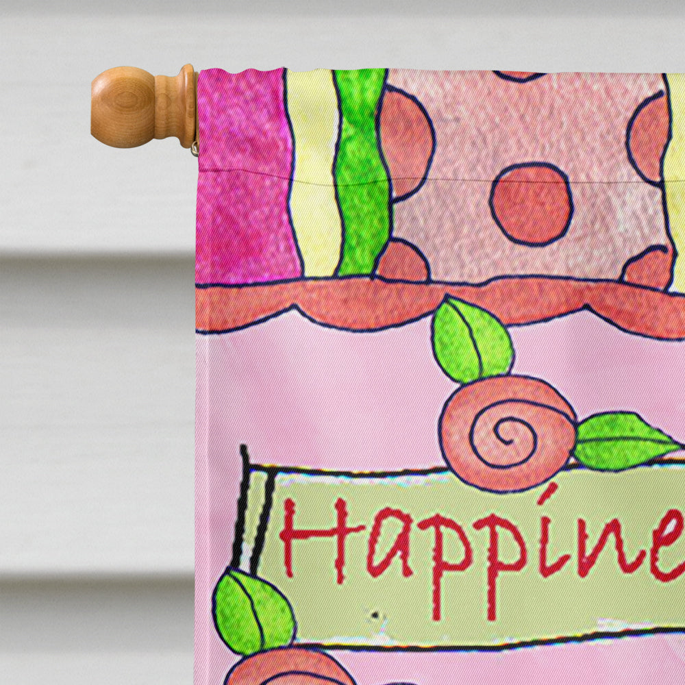 Flower Happiness in Growing House Flag 28x40 Porch Sleeve Pole Decorative Outside Yard Banner Artwork Wall Hanging, Polyester