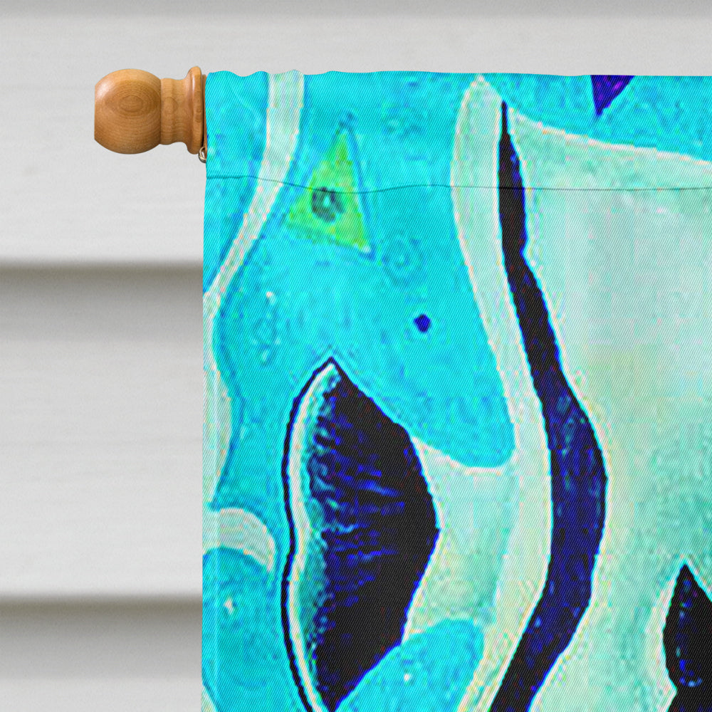 Crabby Crab House Flag 28x40 Porch Sleeve Pole Decorative Outside Yard Banner Artwork Wall Hanging, Polyester