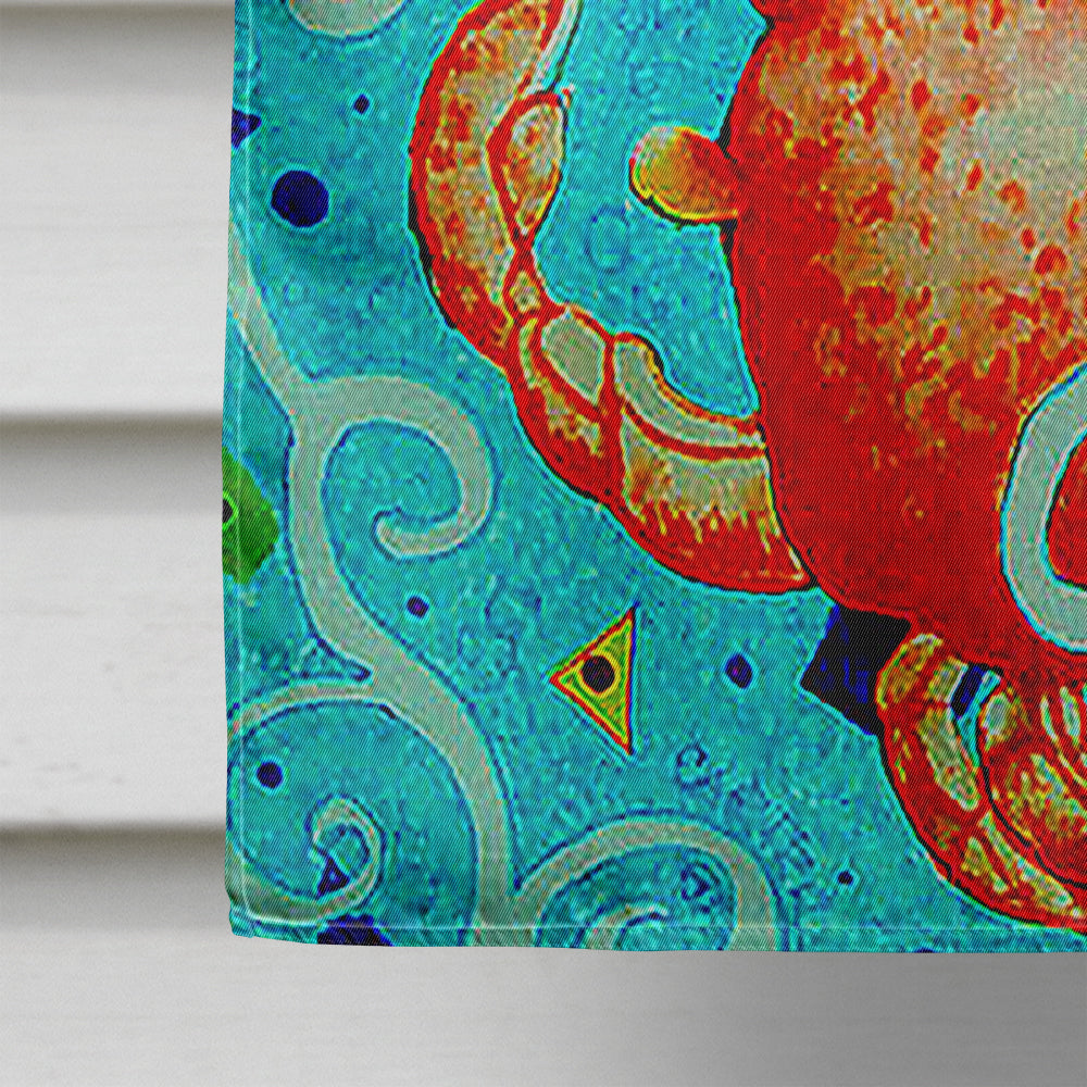 Crabby Crab House Flag 28x40 Porch Sleeve Pole Decorative Outside Yard Banner Artwork Wall Hanging, Polyester